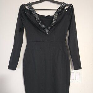 Mini black and silver beads dress